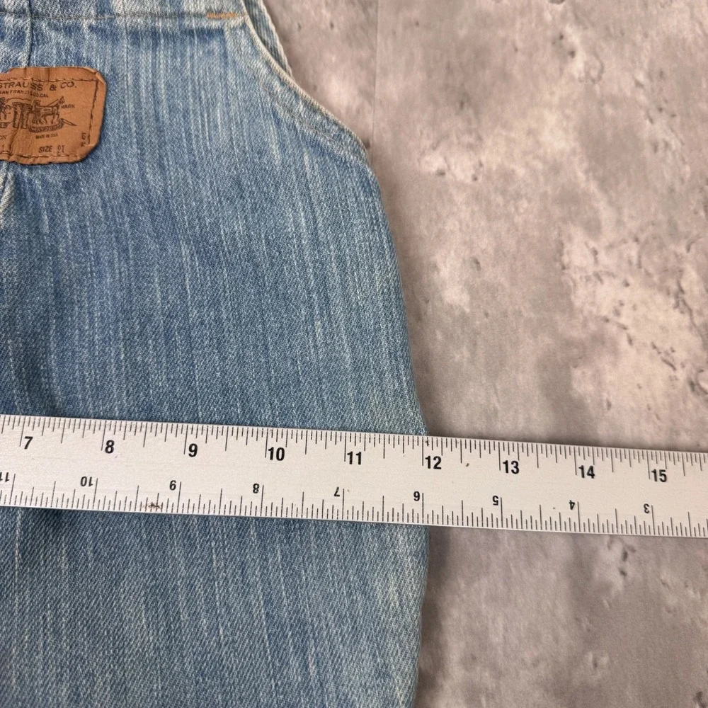 Vintage Levis Overalls‎ Kids 2T Blue Orange Tab Flare Bell Bottom Retro USA 70s